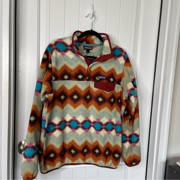 Patagonia Other - Patagonia aztec southwestern fleece snap t pullover sweater jacket size large